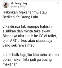 Lewat Kisah Haru, Netizen Ini Ajak Foodies Habiskan Makanan 