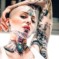 Cigno yang kini memangkas habis rambutnya hingga jadi botak juga melakukan tato di kepalanya. Penampilannya kini berbeda dengan ia beberapa tahun silam.  Foto: Instagram