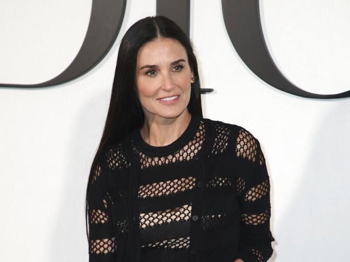 CORRECTS IDENTIFICATION Actress Demi Moore arrives for the Dior fashion collection during Womens fashion week Fall/Winter 2020/21 presented in Paris, Tuesday, Feb. 25, 2020. (Photo by Vianney Le Caer/Invision/AP)