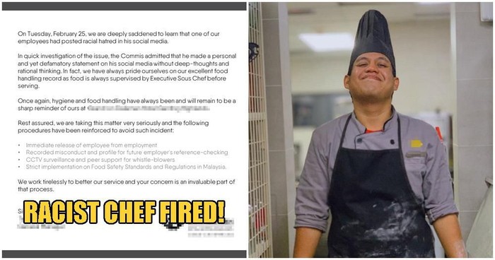 chef rasis di malaysia pada pelanggan china