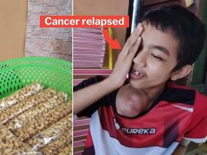 Sedih! Remaja Pengidap Kanker Ini Jualan Kacang Goreng Untuk Berobat