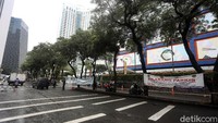 Begini penampakan lokasi di samping Citywalk Sudirman, Jakarta, yang sudah bersih dari PKL.