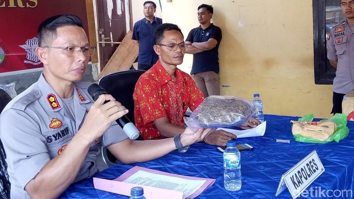 Ditangkap bawa ganja, residivis di NTB bicara ngawur saat ditanya polisi (Faruk/detikcom)