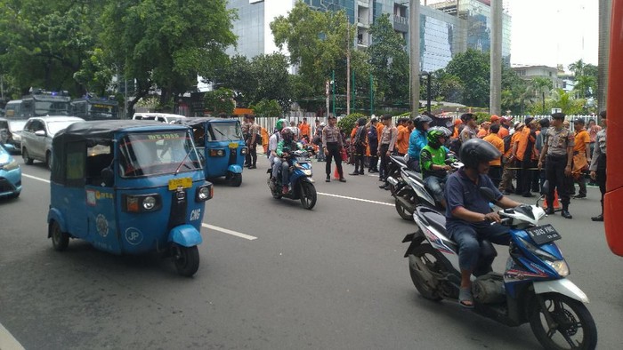 Demo di Kementerian BUMN. (Foto: Sachril/detikcom)