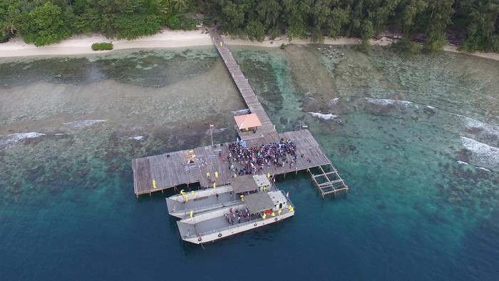 WNI ABK World Dream tiba di Pulau Sebaru Kecil yang berada di Kepulauan Seribu. Pulau itu akan menjadi lokasi karantina terkait virus corona.