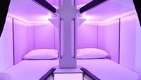Rencananya edisi perdana dari pod bed ini akan berada di penerbangan Auckland-New York yang memiliki waktu perjalan selama 17 jam 40 menit di bulan Oktober. Harga penyewaan pod ini ditaksir cukup mahal. (Air New Zealand)