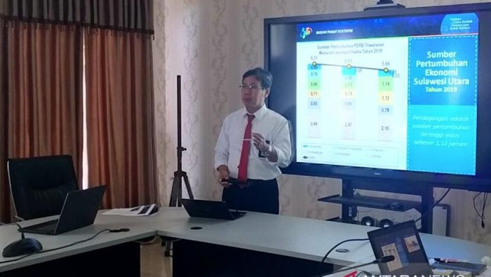 Kepala Badan Pusat Statistik (BPS) Provinsi Sulut Dr Ateng Hartono.
