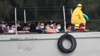 Pangkogabwilhan I Laksamana Madya Yudo Margono mengatakan semua proses observasi sama seperti yang dilakukan untuk WNI asal Wuhan di Natuna, Kepulauan Riau. ANTARA FOTO/Akbar Nugroho Gumay.