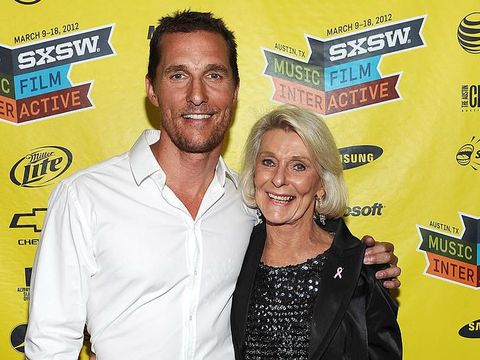AUSTIN, TX - MARCH 14:  Actor Matthew McConaughey (L) and mother Kay McConaughey attend the world premiere of 