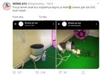 Kocak! Anak Kost Masak Pakai Strikaan Berakhir Ngenes