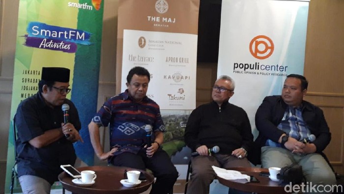 Diskusi bertema Adakah Jalan Keluar Bagi Jamaah Umroh? di The MAJ Senayan (Rahel Narda/detikcom)