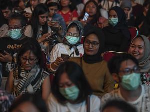Penonton BNI Java Jazz Ramai-ramai Gunakan Masker