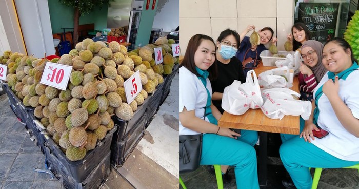 kedai durian bagikan durian gratis