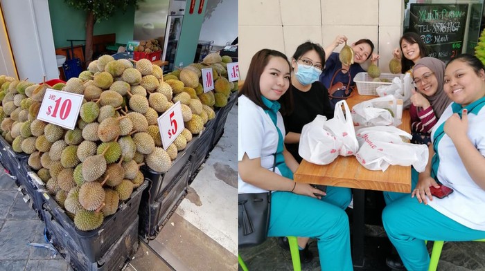 kedai durian bagikan durian gratis