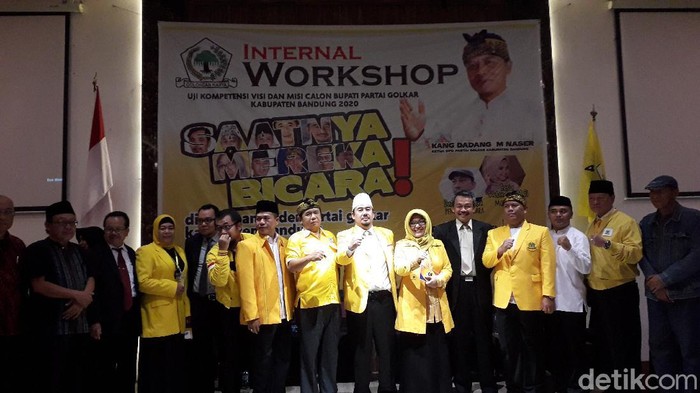 Suasan uji kompetensi cabup Bandung oleh Partai Golkar