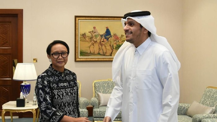 Menlu Retno Marsudi bertemu sejumlah pejabat negara dunia di Doha sebelum menyaksikan perjanjian perdamaian antara AS-Taliban