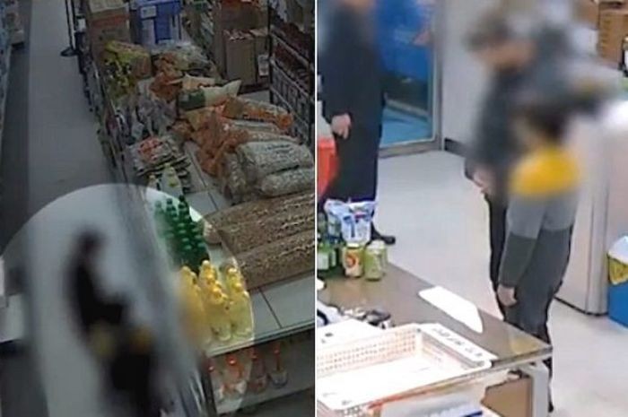 mencuri makanan di supermarket