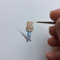 ilustrasi mini seukuran ujung jari