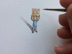 Keren! Ilustrasi Mini Ini Hanya Sebesar Ujung Jari