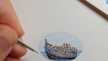 Pada tahun 2014, Rothshank pernah mengikuti tantangan di mana ia melukis 365 karya dalam setahun. Foto: Brooke Rothshank