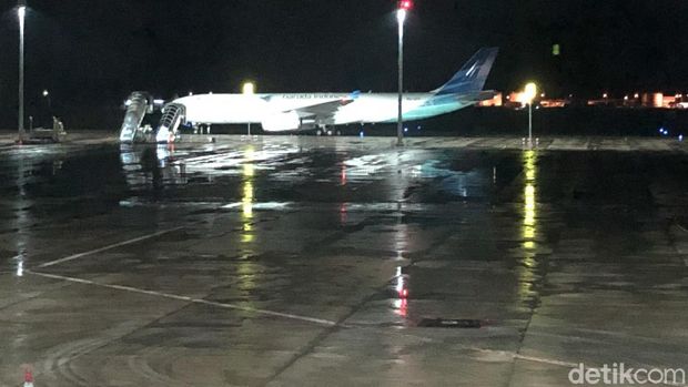 Pesawat Garuda Indonesia yang mengevakuasi para WNI ABK Diamond Princess.