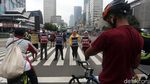 Aksi Dukungan untuk KPAI Warnai Car Free Day Jakarta