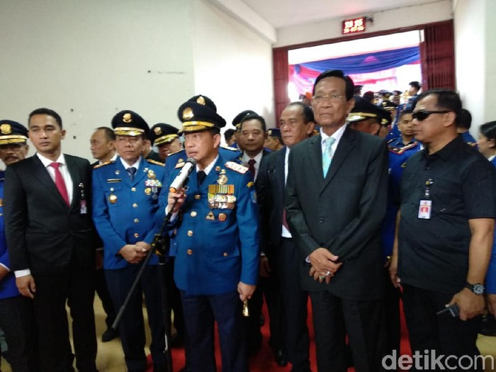 Mendagri Tito Karnavian menghadiri HUT ke-101 Damkar di Bantul, Minggu (1/3/2020).