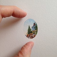 ilustrasi mini seukuran ujung jari