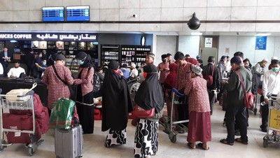 Potret Pemulangan Jemaah Umroh ke Tanah Air