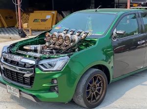 Cadas! Modif Isuzu D-max Pakai 5 Turbo