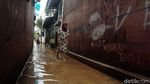 Penampakan Permukiman Cipinang Melayu yang Masih Tergenang Banjir
