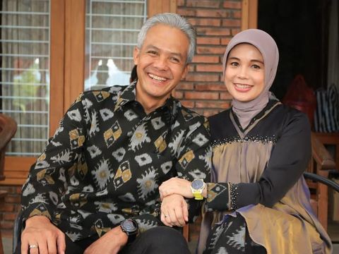 Ganjar Pranowo dan istrinya