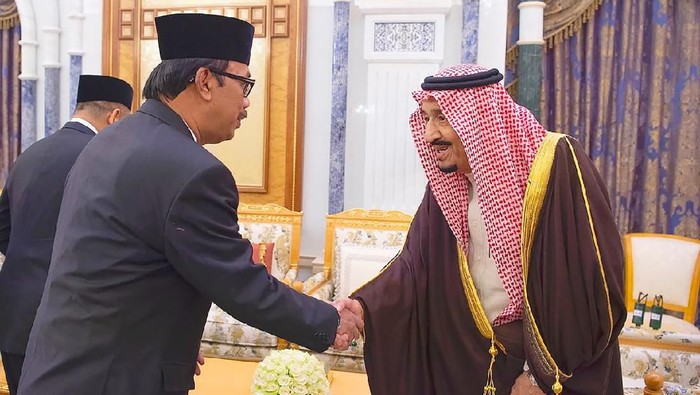 Dubes Maftuh Abegerbriel bertemu Raja Salman di Istana Yamamah, Desember 2019