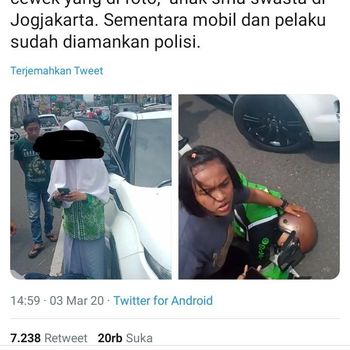 Viral di Sleman, Mobil vs Driver Ojol Perempuan