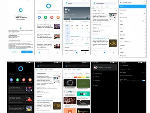 Tampilan aplikasi Huawei Search