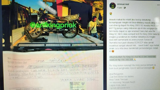 Terpopuler Sepekan: Cerita Dibalik Yamaha RX-King yang Laku Rp 150 Juta