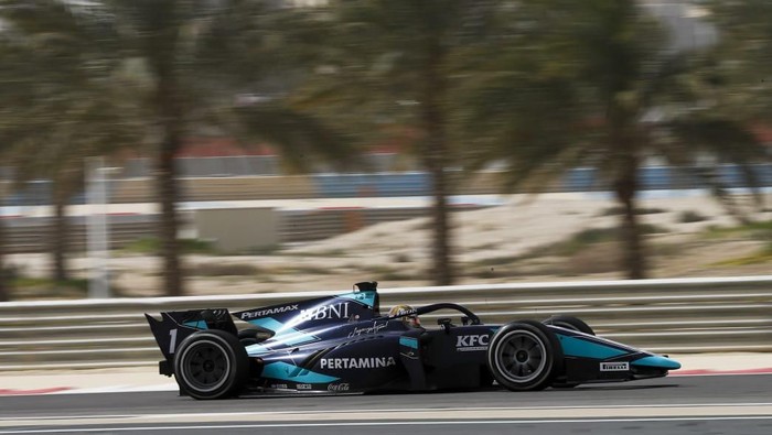 Sean Gelael jalani hari kedua tes pramusim F2 Bahrain, Senin (2/3/2020)