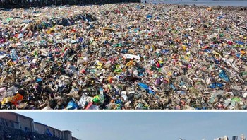 Sungai Mithi di India sebelum dan sesudah gerakan bersih-bersih. Foto: Bored Panda