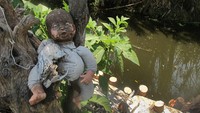 Boneka-boneka itu kemudian digantungkan di pepohonan di seantero pulau itu. Boneka-boneka itu awet hingga sekarang.  (Getty Images/iStockphoto/Mafaldita)
