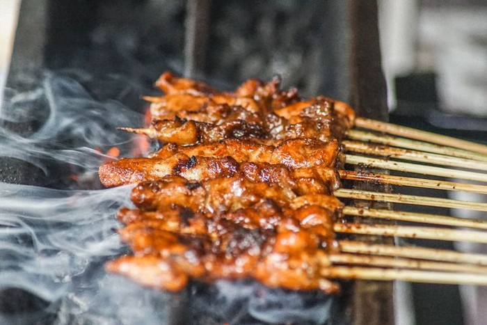 Sate indonesian satay skewer street food