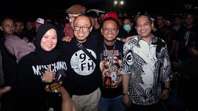 Keseruan Ganjar dan Marwan Saat di Konser Musik