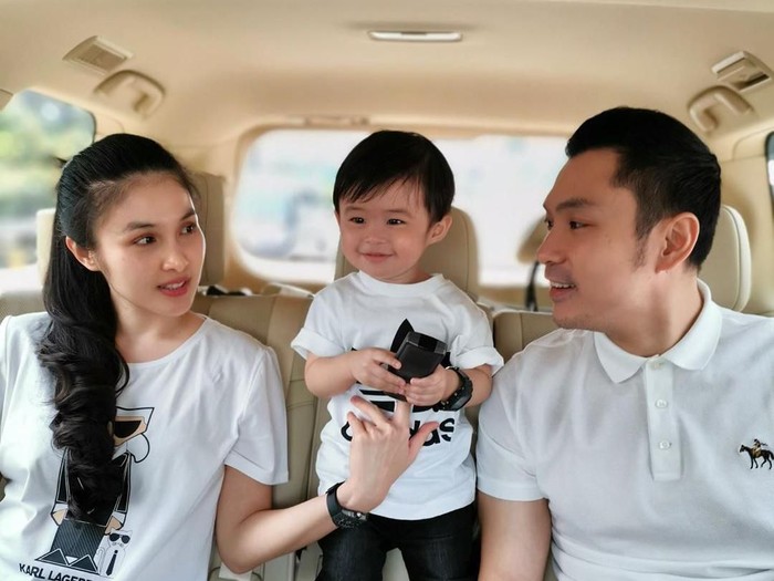 Suami Sandra Dewi, Raphael Moeis momong anak.
