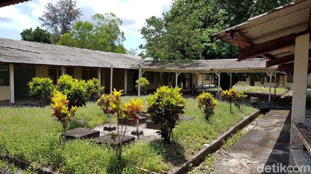 Bangunan yang akan menjadi RS Corona di Pulau Galang