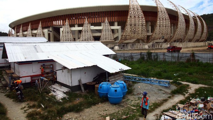 Papua kini punya stadion megah seperti SUGBK bernama Stadion Papua Bangkit. Yuk lihat kemegahan stadion yang akan digunakan untuk PON XX Papua.