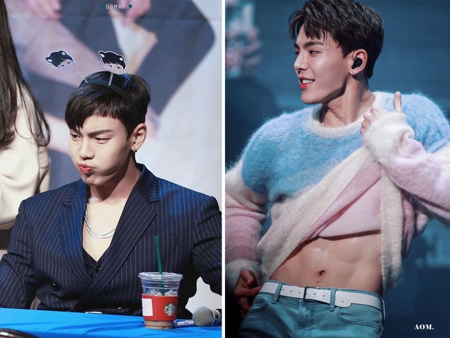 Shownu Monsta X bisa terlihat imut. Namun saat melihatnya tanpa busana, wajah dan tubuhnya punya kesan yang sangat berbeda. Foto: Fansite/Twitter