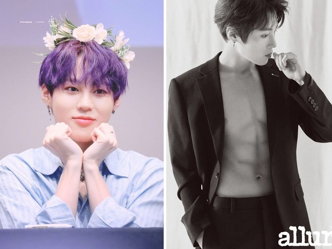 Idol yang dikenal memiliki kulit bening dan mulus ini juga dianggap awet muda. Saat pamer abs di konser atau pemotretan, perut sixpack pria 26 tahun itu seperti tidak serasi dengan wajah nan imut. Foto: Fansite/Twitter