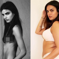Liza Golden-Bhojwani kini lebih mencintai tubuhnya meski tak lagi langsing seperti dulu. Wanita ini dulu model sering hanya makan kacang untuk mengganjal perut. Kini ia tetap jadi model tapi model plus size yang  membuatnya lebih bahagia. Foto: Instagram @lizagoldenreal