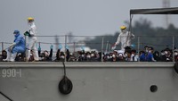 Sementara itu satu orang WNI ABK Diamond Princess diketahui masih harus menjalani pemeriksaan lebih lanjut. Antara Foto/Akbar Nugroho Gumay.