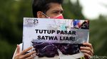 Aktivis Perlindungan Hewan Tuntut Jokowi Tutup Pasar Satwa Liar