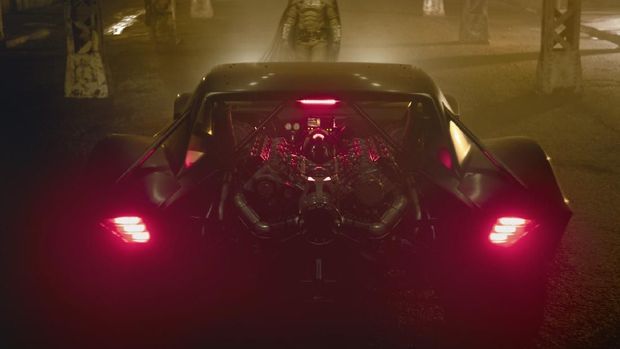 Sisi belakang Batmobile untuk film 'The Batman'